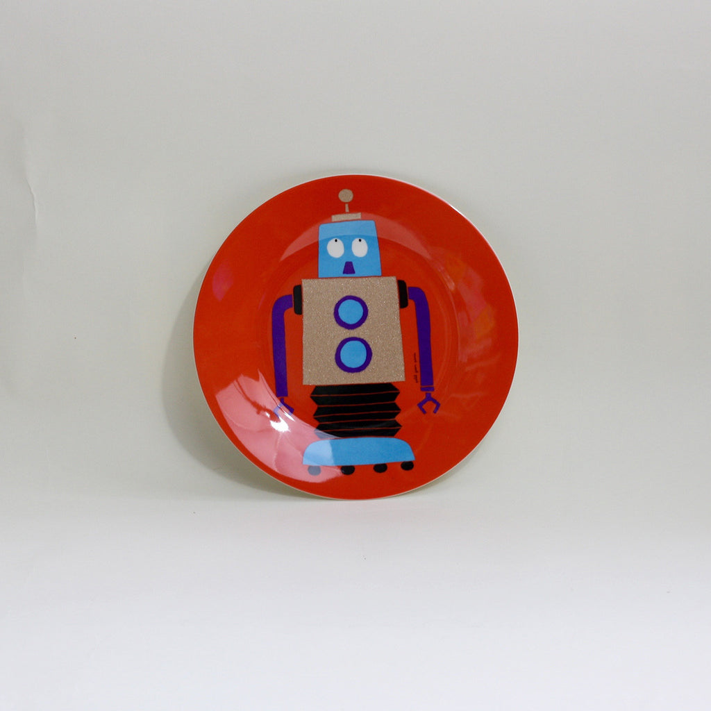 Childrens Melamine Plate - Robot